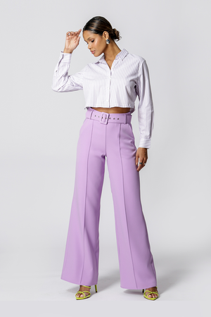 Camisa Cropped Listrada - LILAS CL 90131