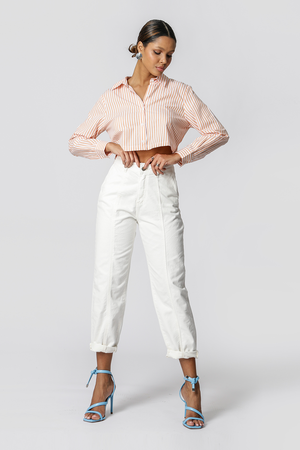 Camisa Cropped Listrada - TELHA CL 90131