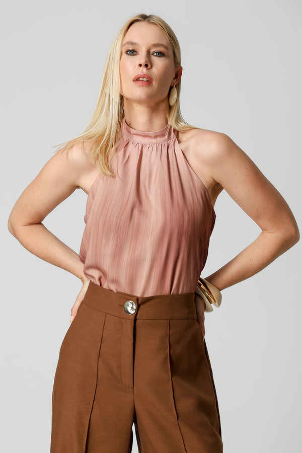 Blusa Estampada Cava Americana - AREIA 6092