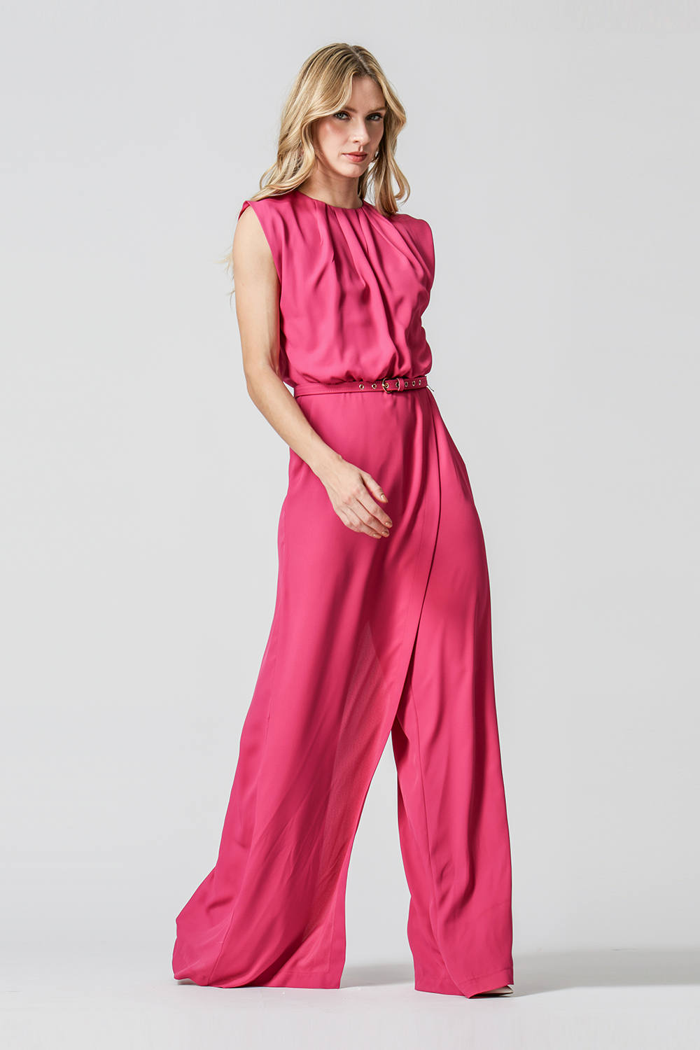 Macacão Com Blusa Balonê - MAGENTA