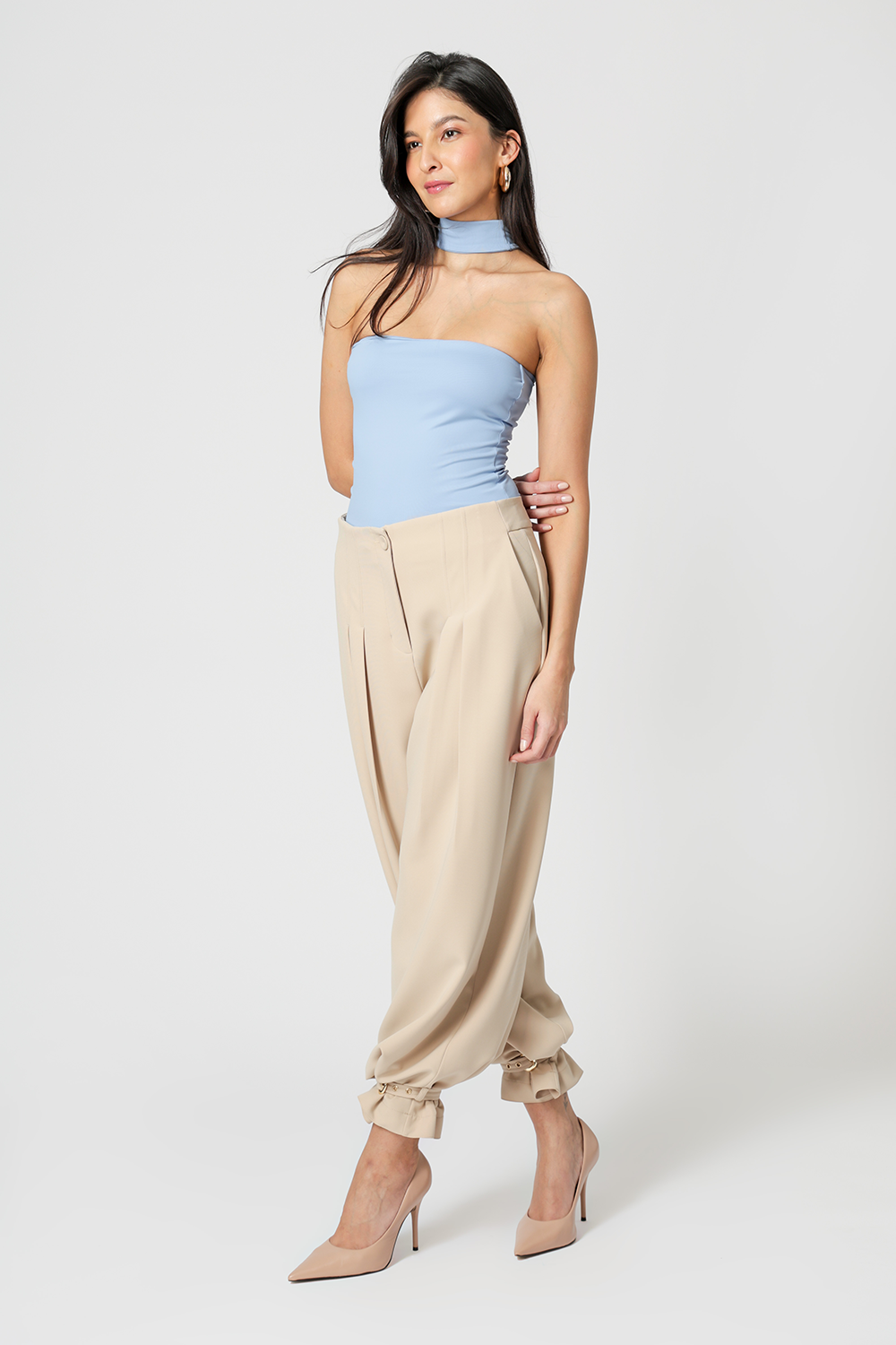Blusa Com Gola Amni - AZUL CLARO