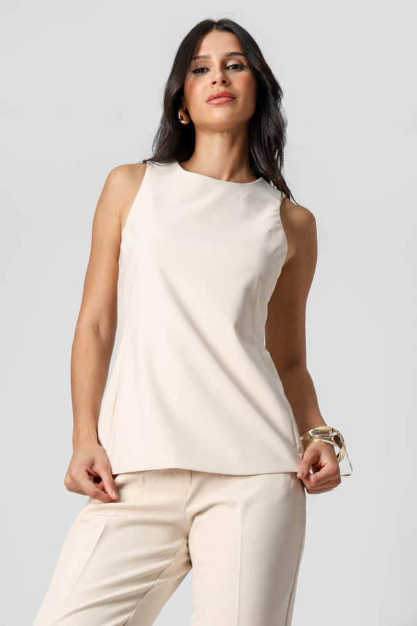 Blusa Túnica Alfaiataria Com Recortes - CRU