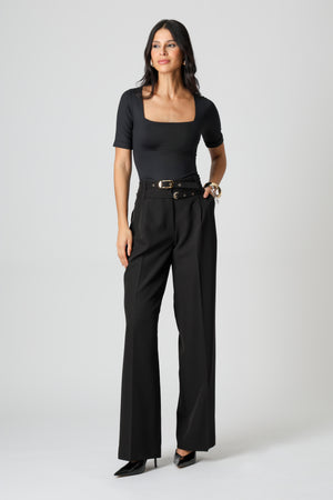 Blusa Decote Quadrado Malha Amni