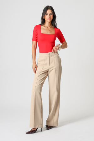 Blusa Decote Quadrado Malha Amni