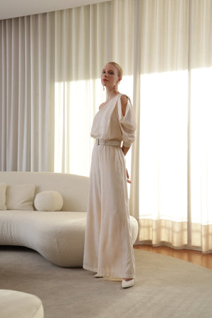 Macacão Ombro Único Pantalona