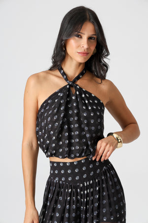 Blusa Frente Única Chiffon Glass