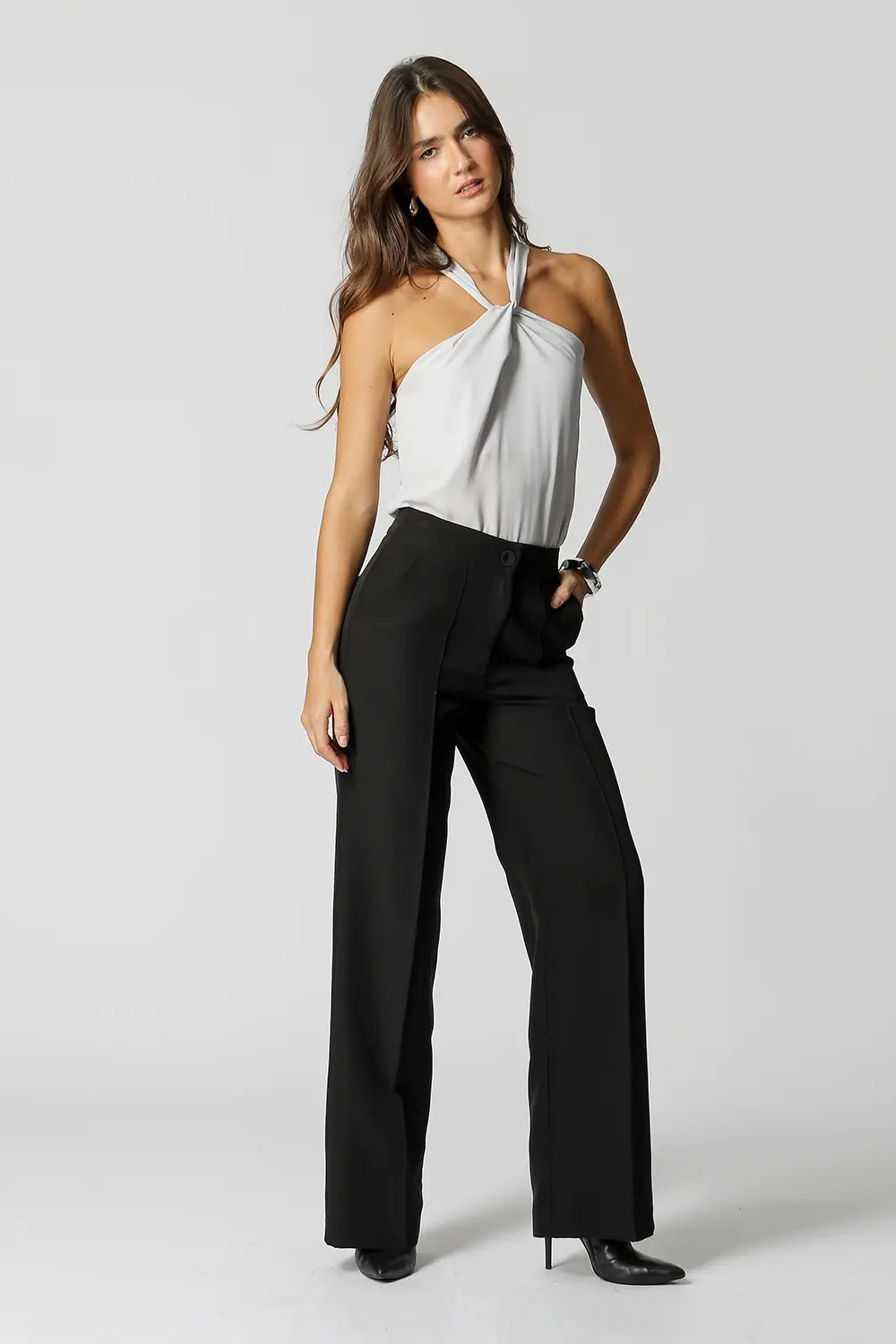 Blusa Com Gola Transpassada TRIMIX