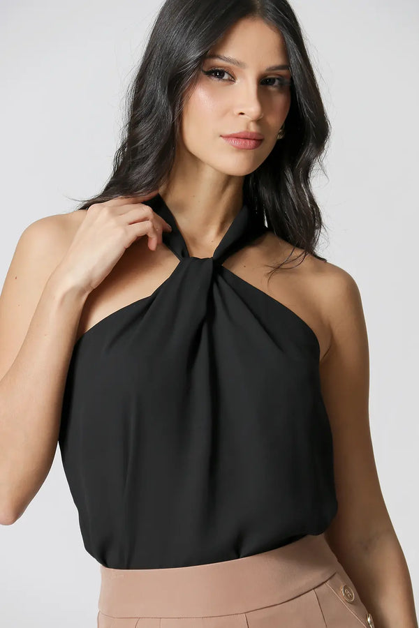 Blusa Com Gola Transpassada TRIMIX