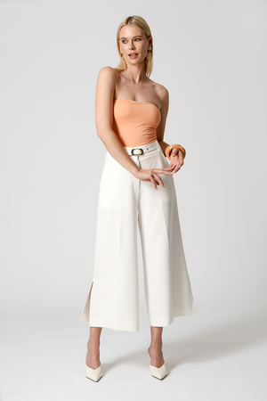 Blusa Strapless Decote Reto - SALMAO