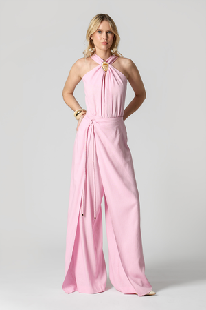 Macacão Pantalona Linho Viscose