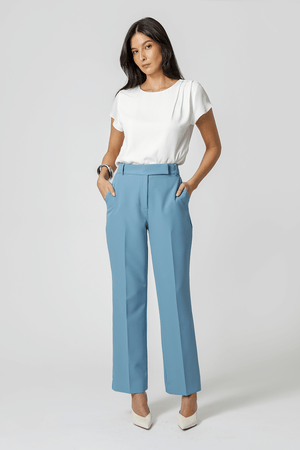 Calça Reta Cós Minimalista