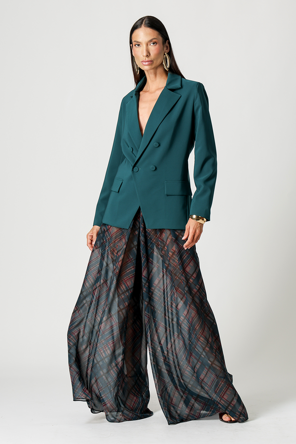Calça Pantalona Chiffon Glass