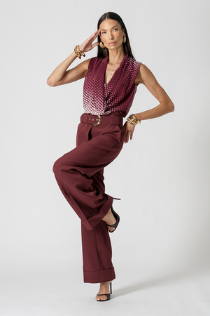 Blusa Balonê Chiffon Glass Estampada