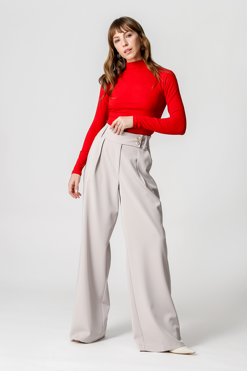 Blusa Manga Longa Cava Raglan - VERMELHO