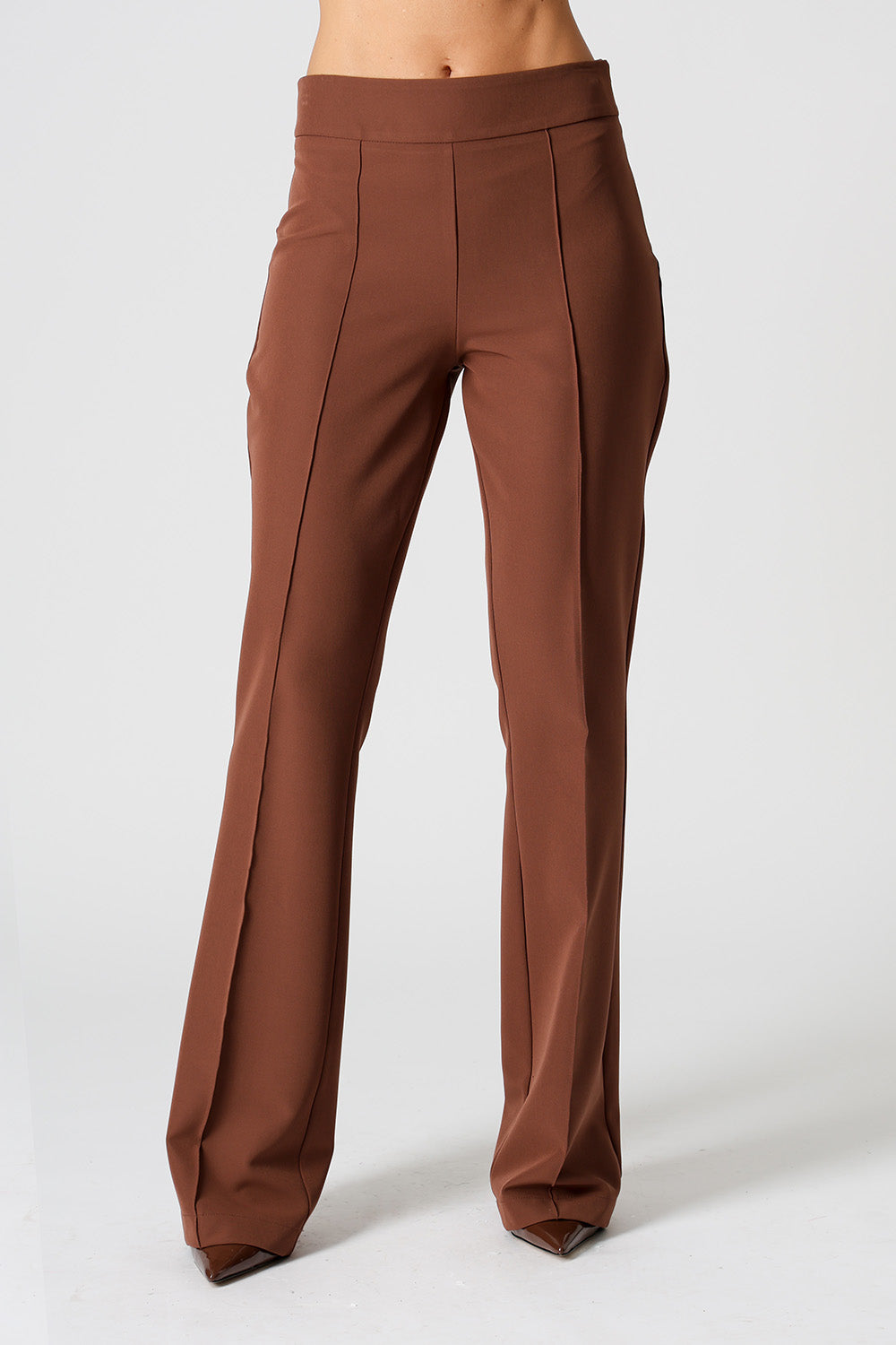 Calça Semi Flare Alfaiataria - TABACO