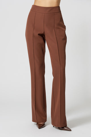 Calça Semi Flare Alfaiataria - TABACO