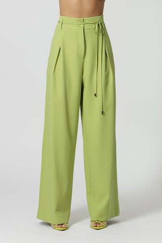 Pantalones de pierna ancha con cinturón - HOJA 1