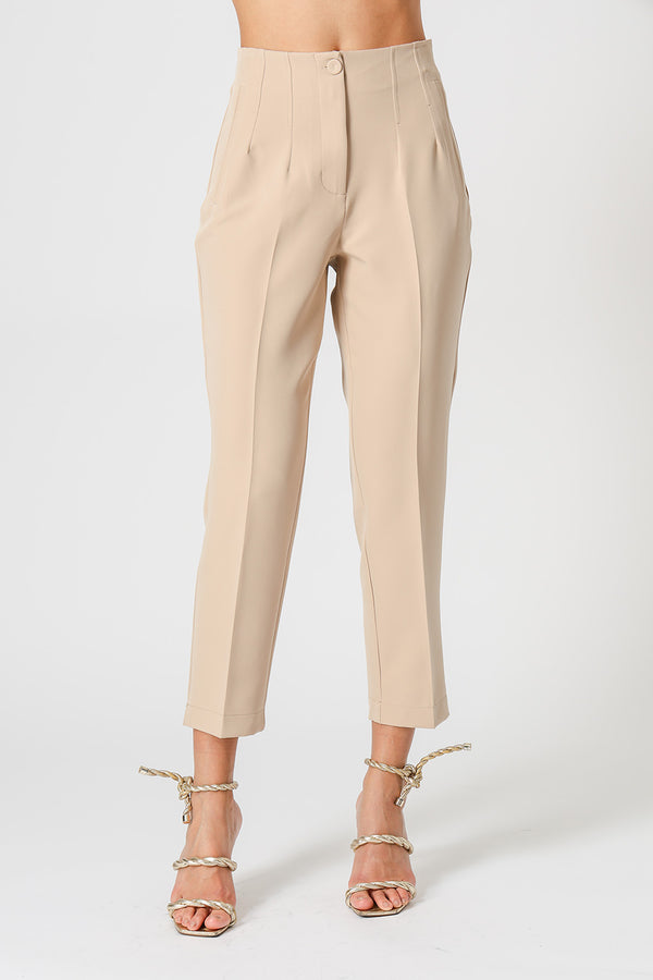 Calça Cenoura New Alfaiataria - AREIA