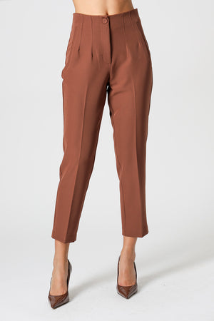 Calça Cenoura New Alfaiataria - TABACO