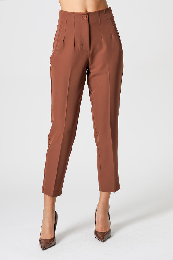 Calça Cenoura New Alfaiataria - TABACO