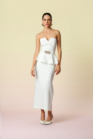 Saia De Alfaiataria Reta - OFF WHITE