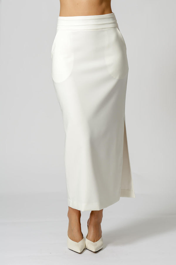 Saia De Alfaiataria Reta - OFF WHITE