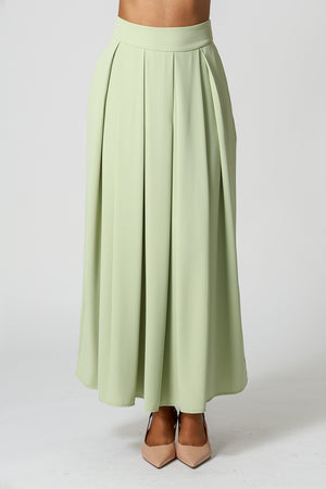 Saia Midi Com Pregas - VERDE CL