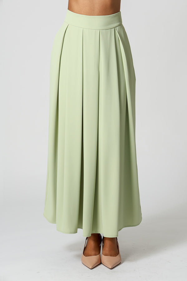 Saia Midi Com Pregas - VERDE CL