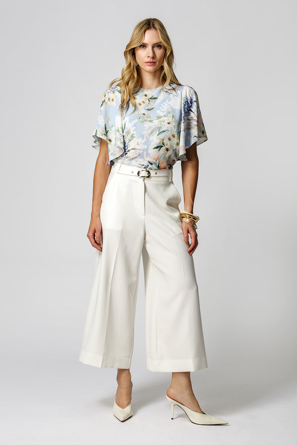 Blusa Estampada Manga Angel - AZUL CLARO 1221