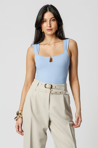 Body Com Decote Diferenciado - AZUL CLARO