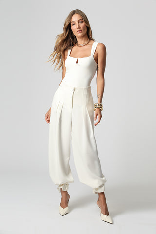 Body Com Decote Diferenciado - OFF WHITE