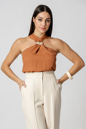 Blusa Com Fivela No Decote - TERRA