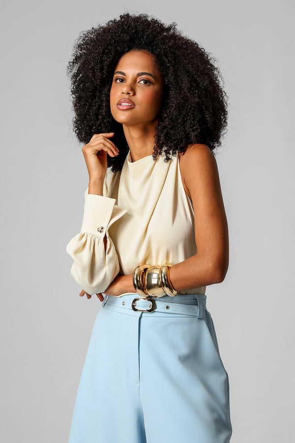 Blusa Assimétrica De Ombro Único - CRU