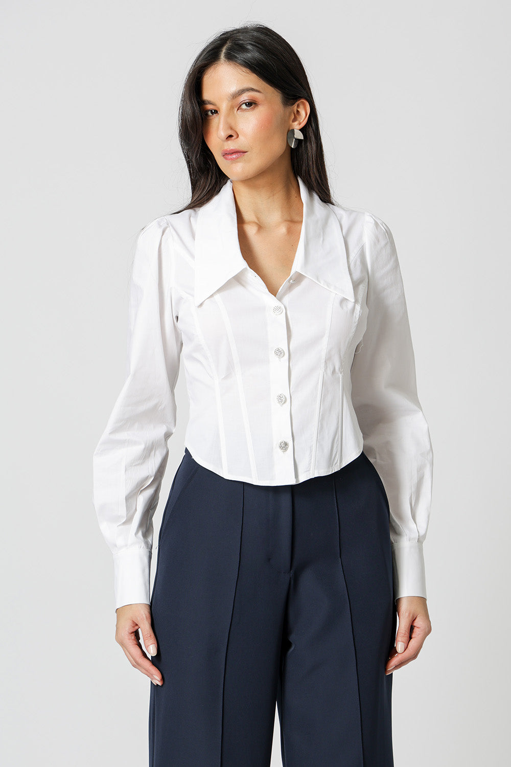 Camisa Corset Tricoline - OFF WHITE