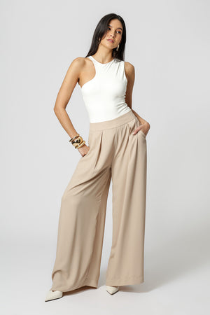 Body de Pregas com Recorte nas Costas - OFF WHITE