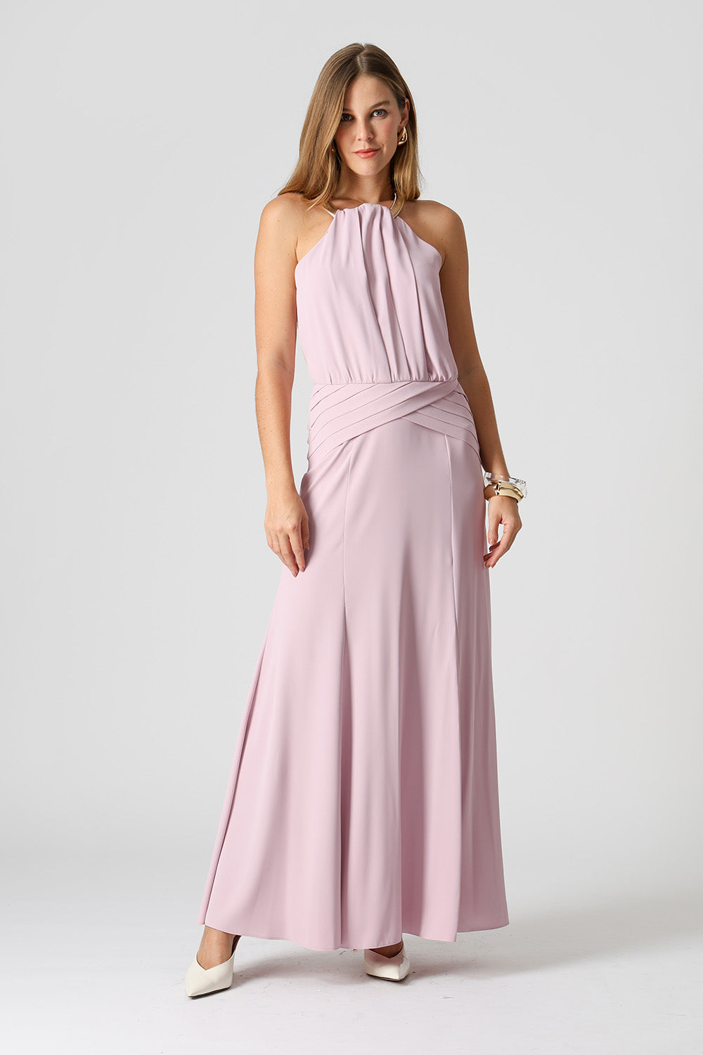 Vestido Cava Americana Com Gargantilha - LILAS CLARO