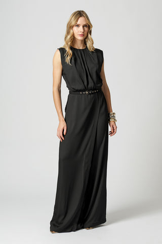 Macacão Com Blusa Balonê - PRETO