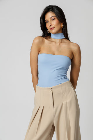 Blusa Com Gola Amni - AZUL CLARO
