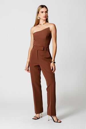 Top Alfaiataria Assimétrico - TABACO