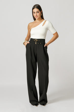 Blusa Ombro Único Vazado - OFF WHITE