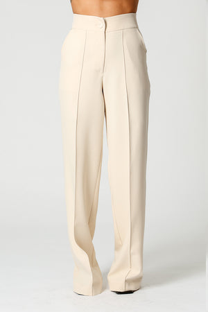 Calça Pantalona Com Vinco