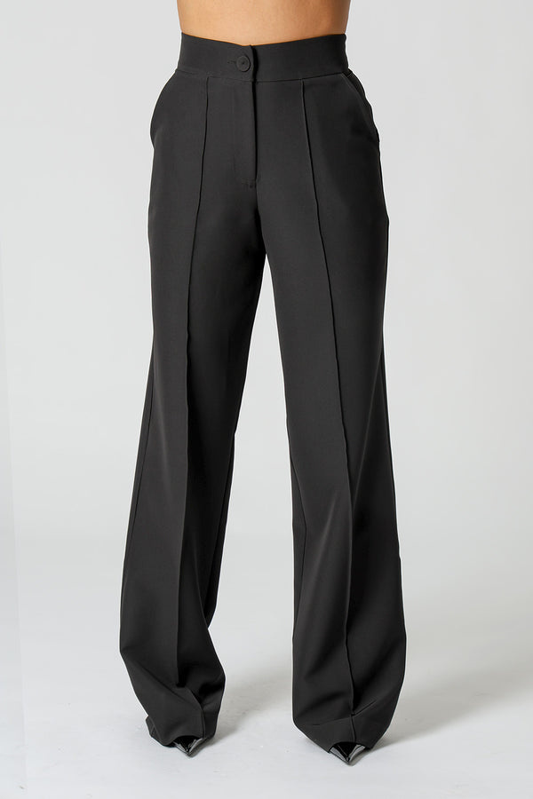 Calça Pantalona Com Vinco