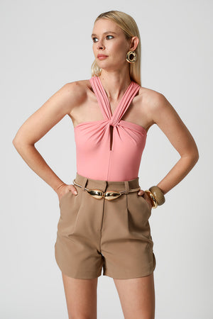 Body Torcido Com Vazado - ROSA CLARO