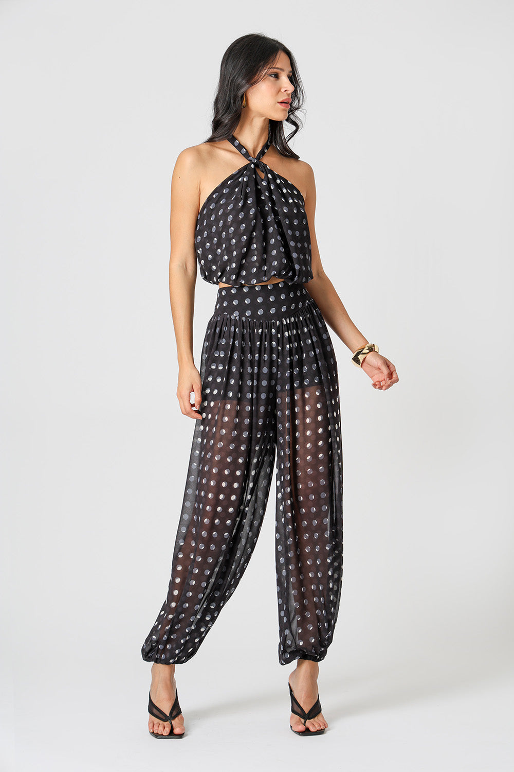 Blusa Frente Única Chiffon Glass