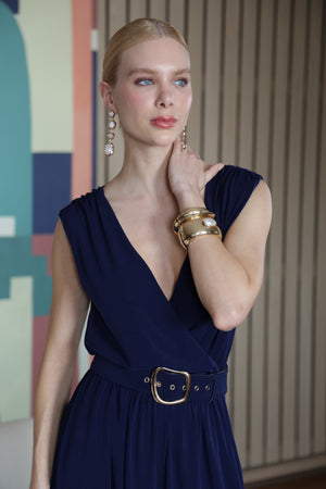 Macacão Transpassado Com Cinto