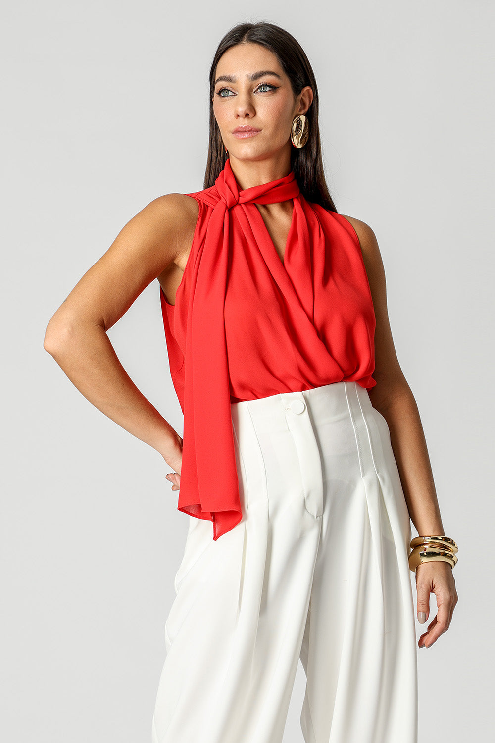 Blusa Cachequer com Lenço