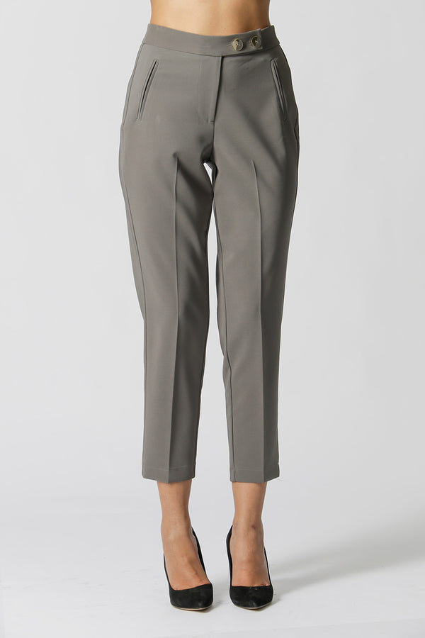 Calça Reta Alfaiataria Dois Botões