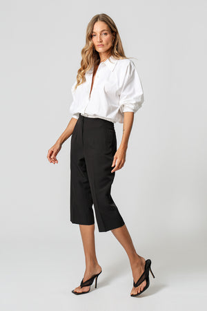 Calça Capri De Alfaiataria - PRETO