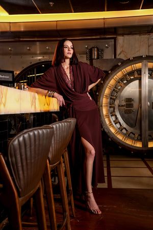 Blusa Cachequer Chiffon Plissado Com Renda