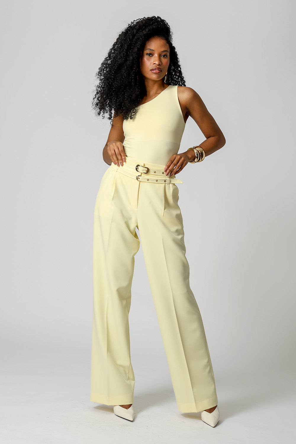 Blusa Ombro Único Malha Amni - AMARELO CL